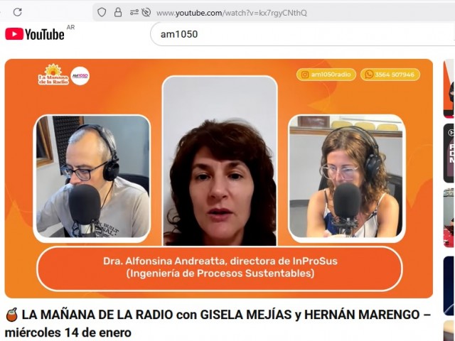 Entrevista en AM 1050 por el primer a&ntilde;o de InProSus