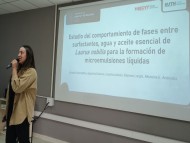 La Ing. Micaela Sanmartino presentó un estudio sobre microemulsiones en las Jornadas de Ciencia y Tecnología de la UTN San Francisco