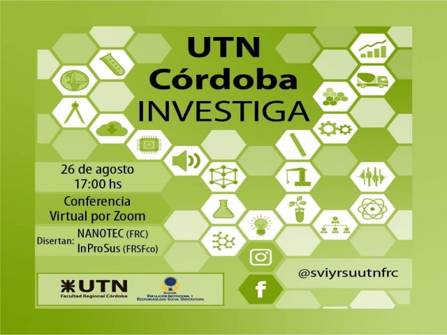 InProSus expondrá el 26 de agosto en el programa "UTN investiga Córdoba"